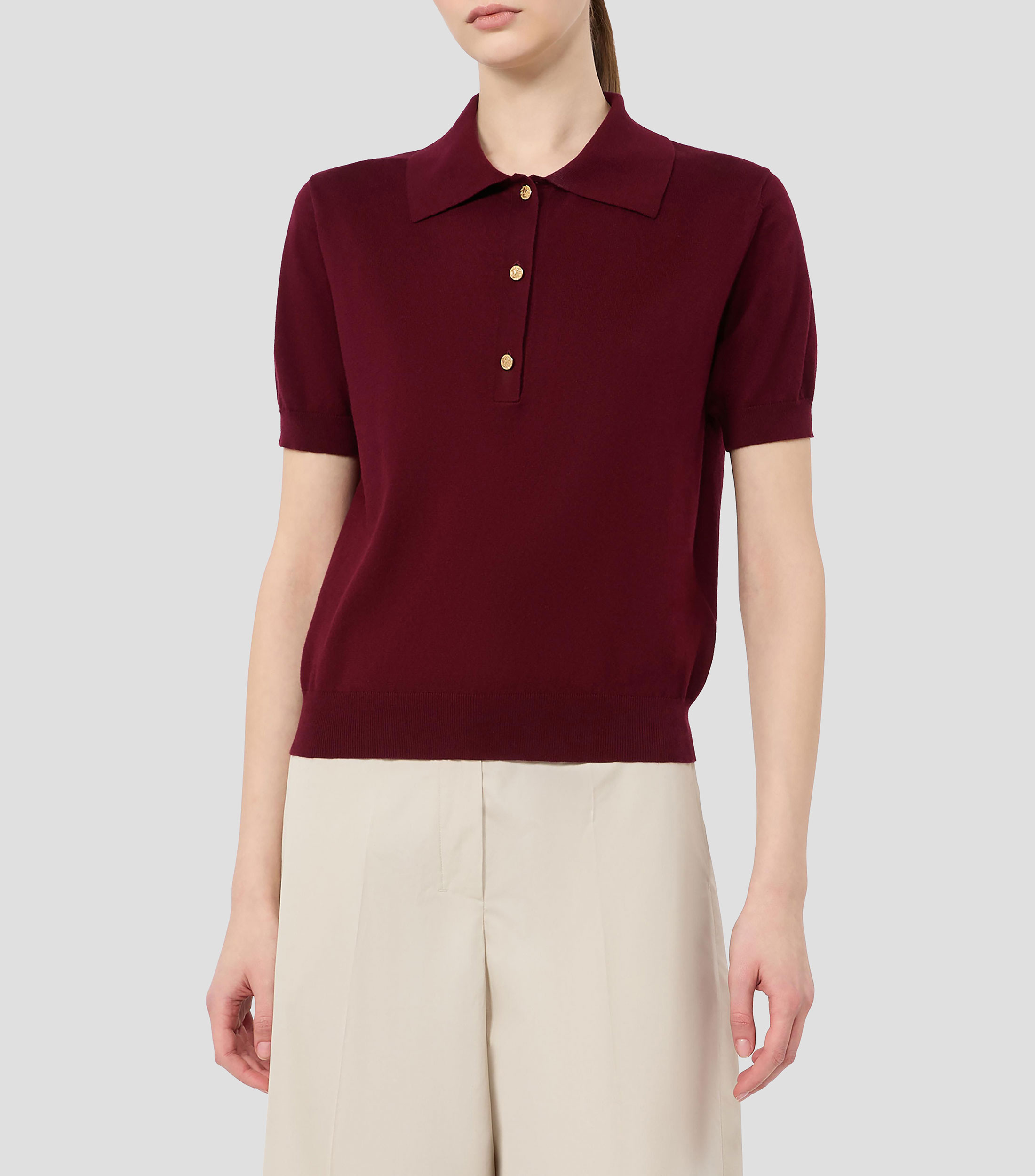 Suéter cuello polo Mujer